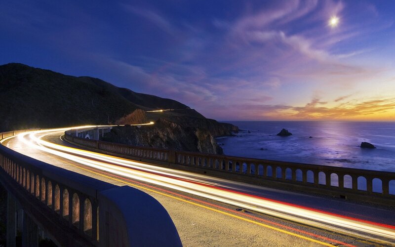 Coastal Highway at Dusk