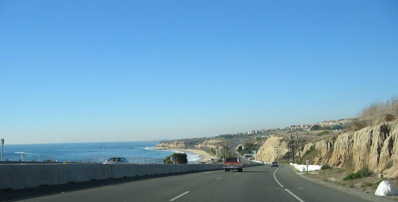 Coastal Highway with Cars