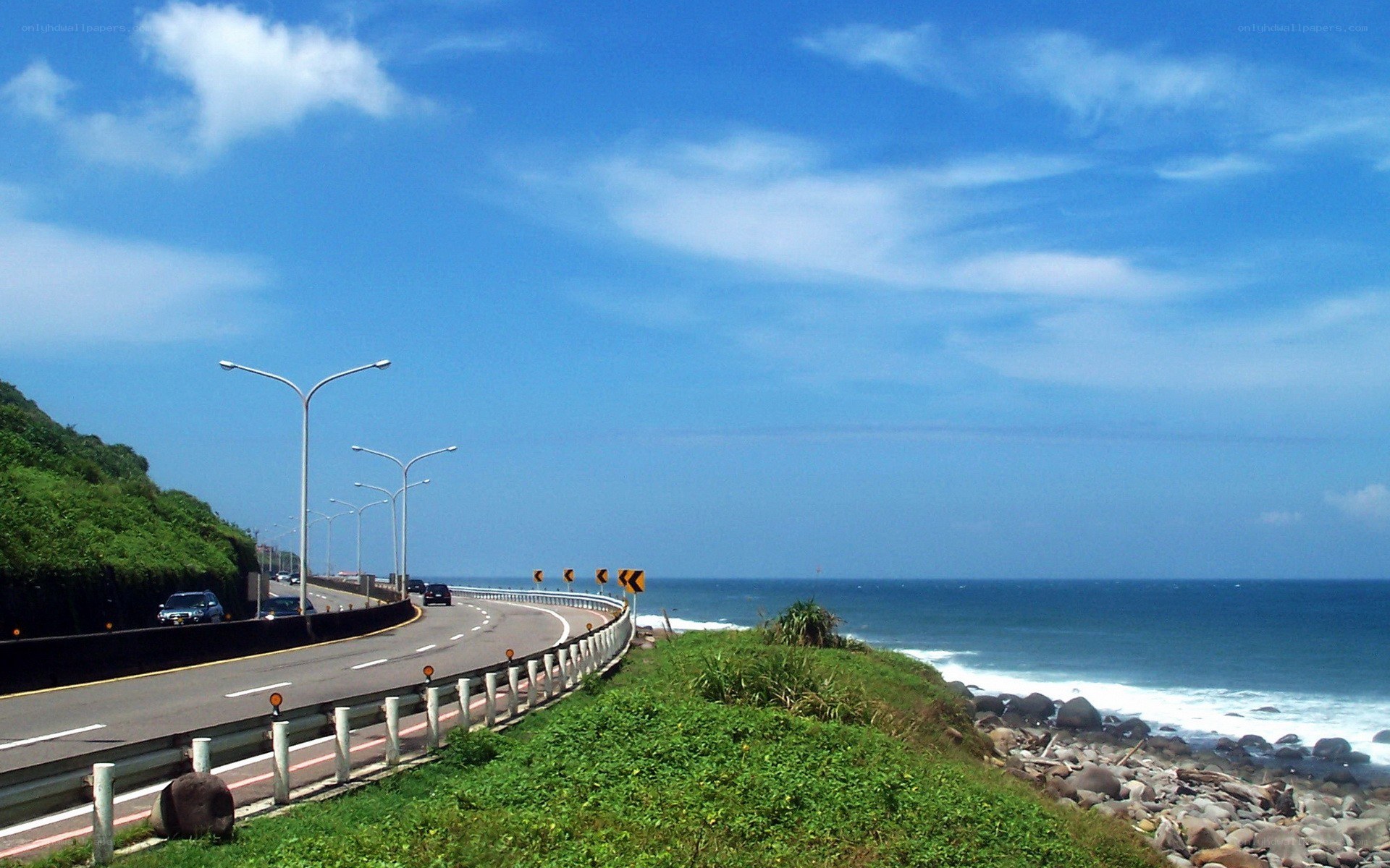 coastal highway with ocean view