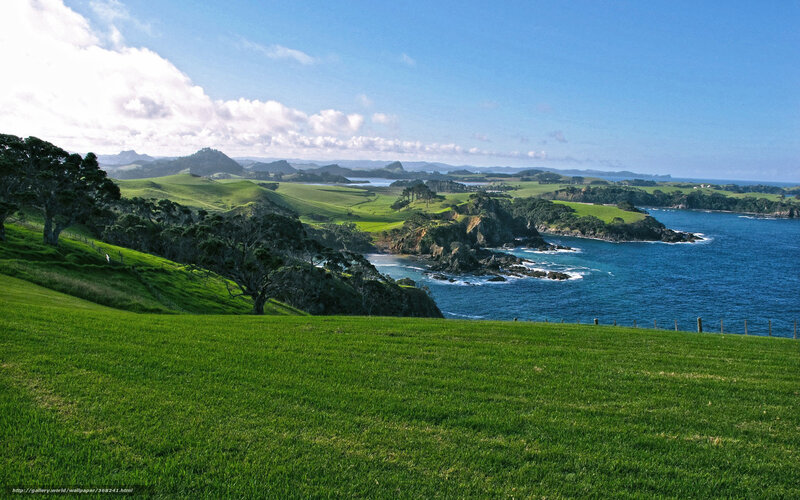 coastal hills and blue sea