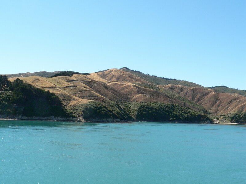 coastal hills and turquoise water