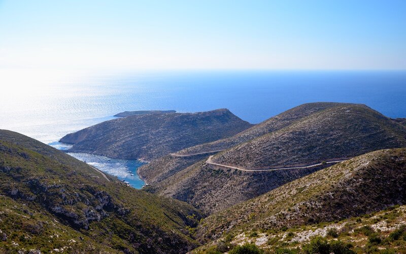 coastal hills and winding road