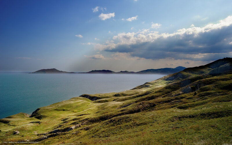 Coastal hills overlooking the sea
