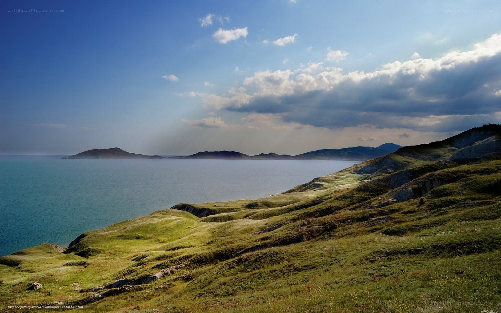 Coastal hills overlooking the sea
