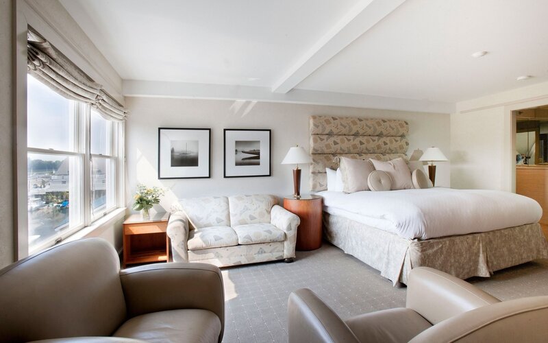 Coastal hotel room with ocean view