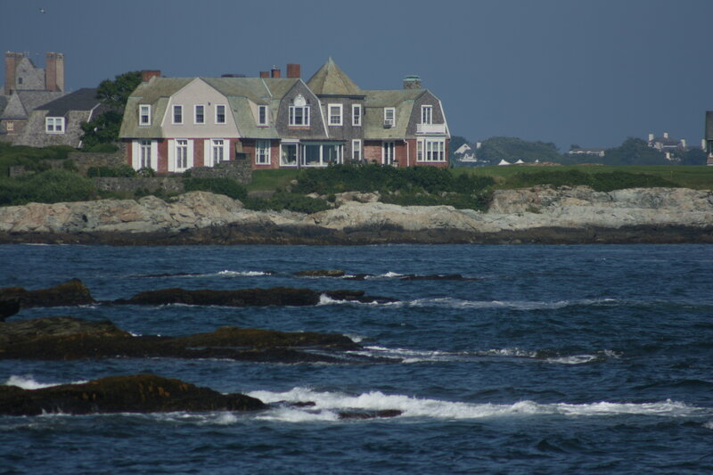 coastal house on rocky shore