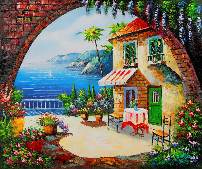 Coastal House under Arch