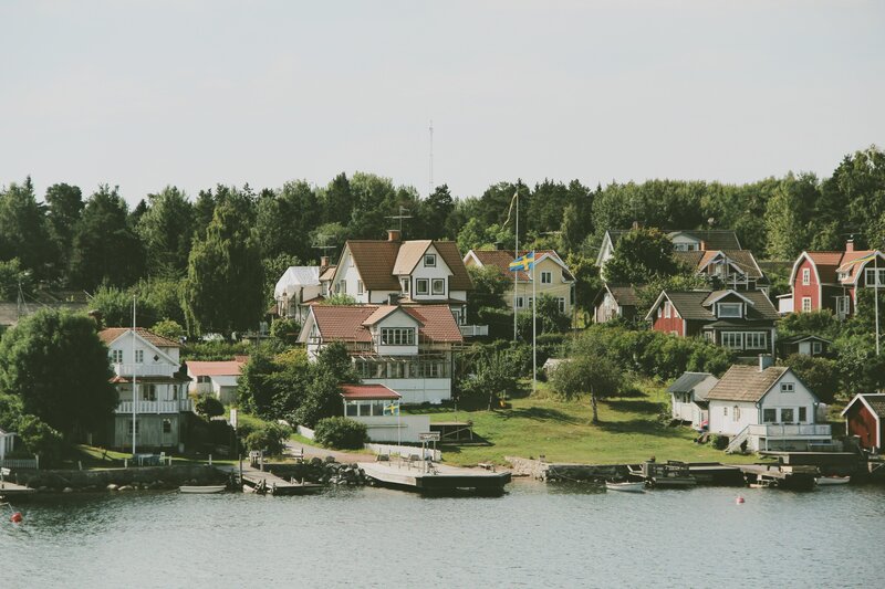 Coastal houses in Sweden