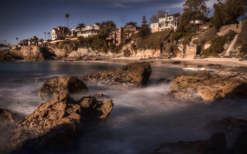 Coastal Houses on Cliff
