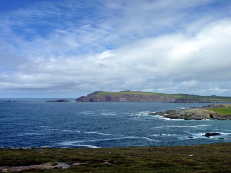 Coastal Island Landscape — Blue