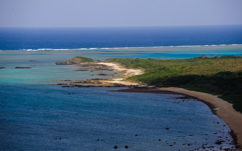 coastal island with turquoise waters