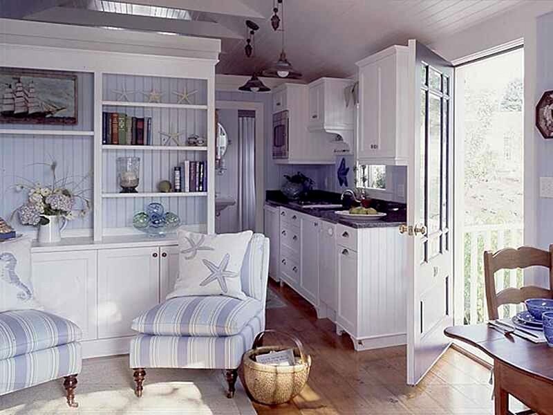 Coastal Kitchen and Seating Area