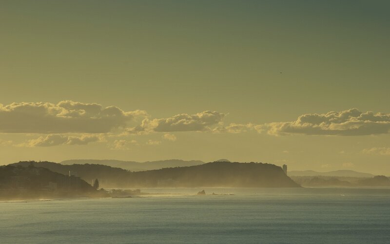 Coastal Landscape at Dawn — Green
