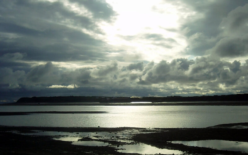 coastal landscape at dusk