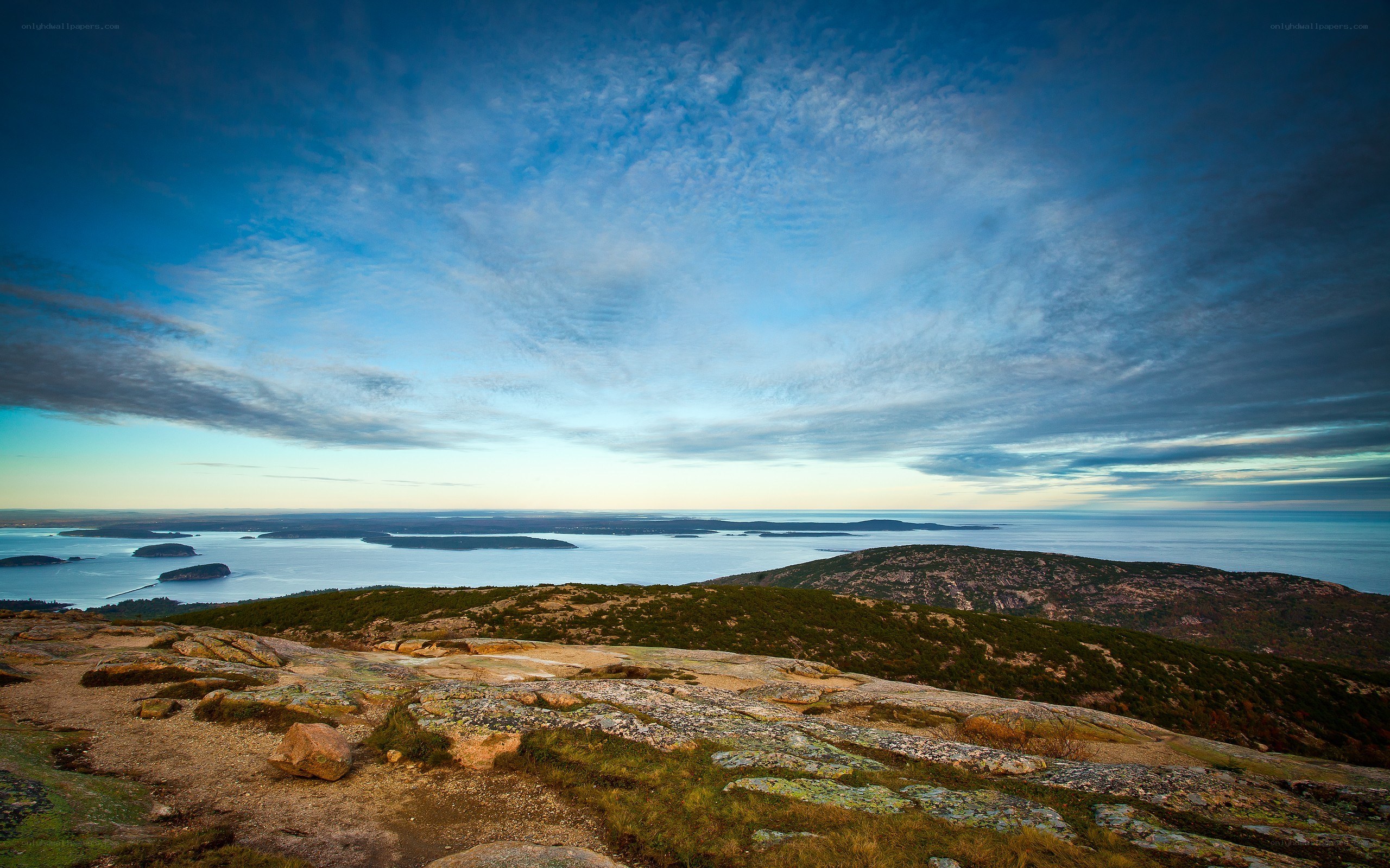 coastal landscape at dusk