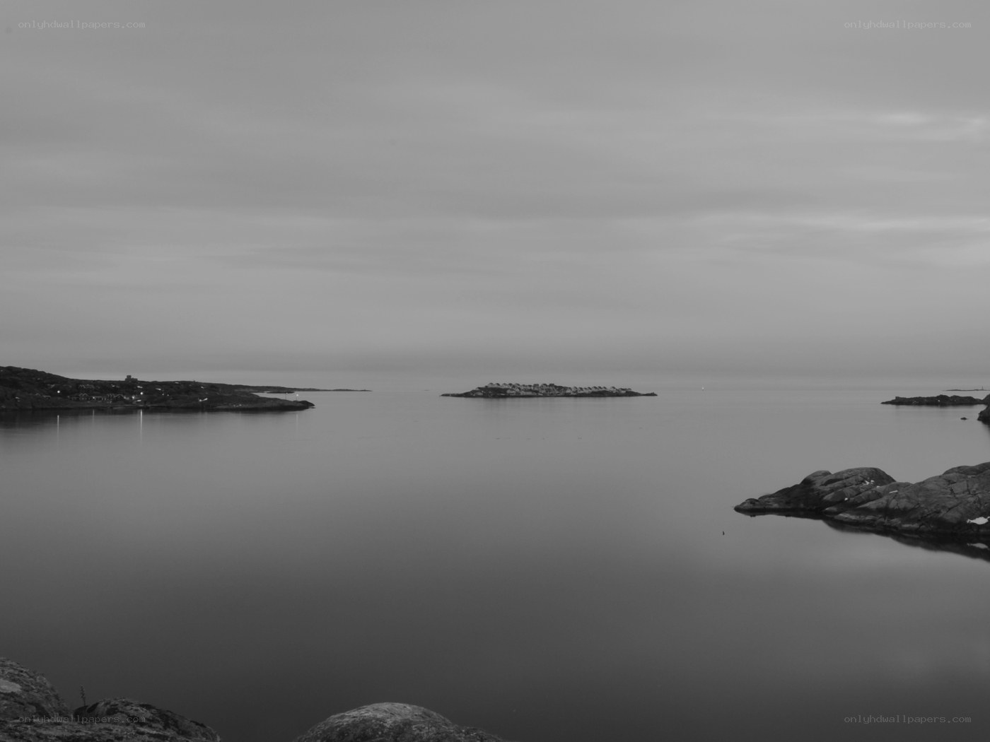 coastal landscape at dusk