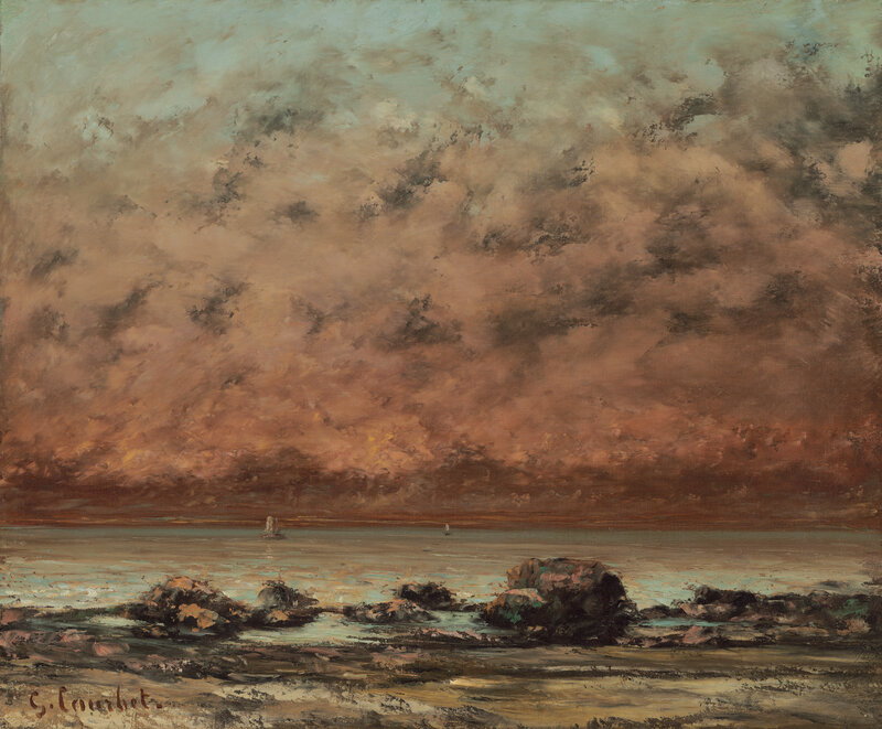Coastal Landscape at Dusk — Brown
