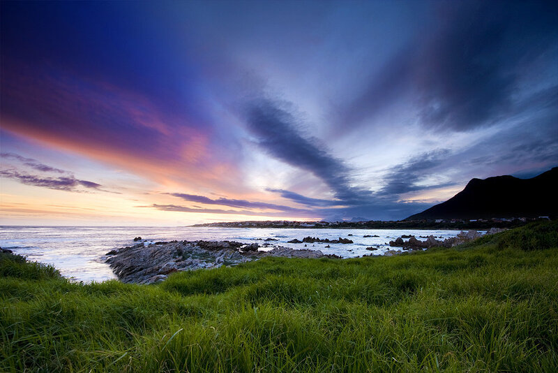 Coastal Landscape at Dusk — Green
