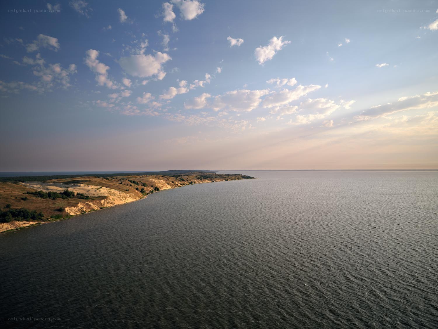coastal landscape at sunset