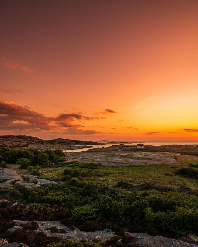 Coastal Landscape at Sunset — Orange