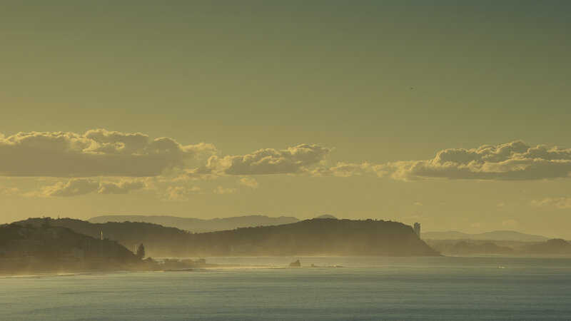 Coastal Landscape at Sunset — Yellow