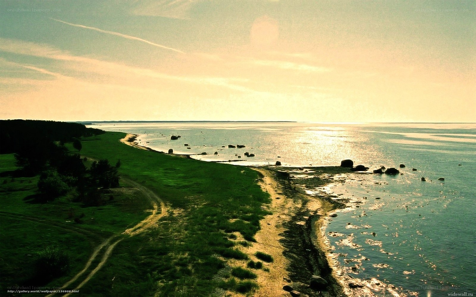 coastal landscape at sunset