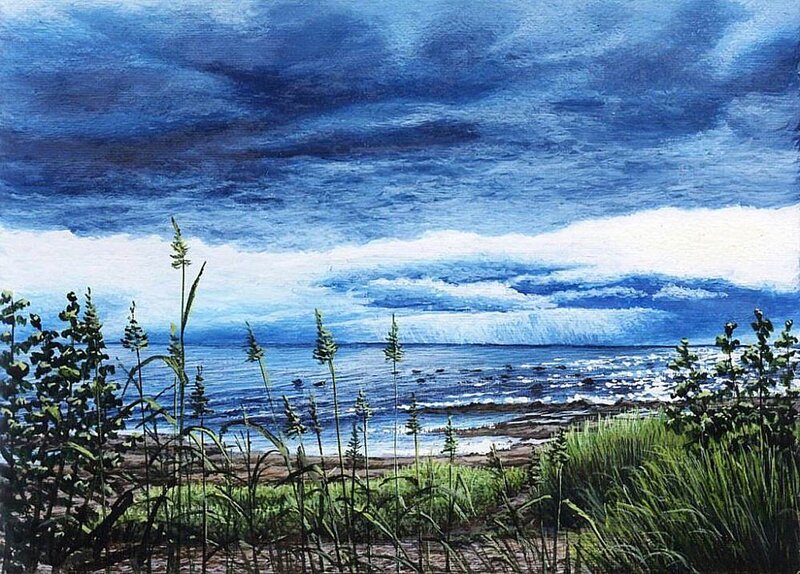 Coastal Landscape — Blue, Dramatic
