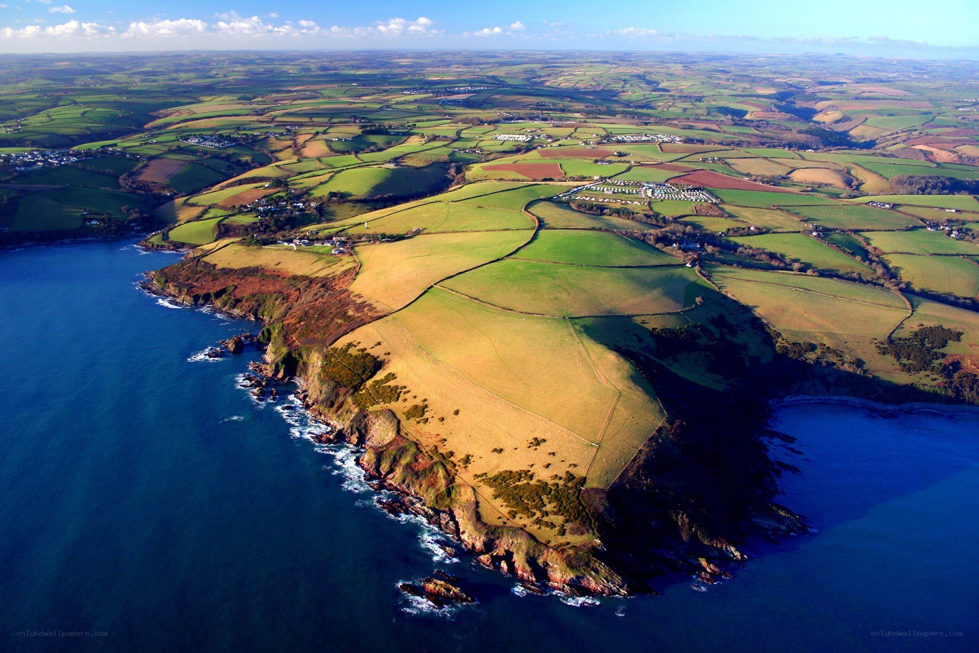 coastal landscape of cornwall