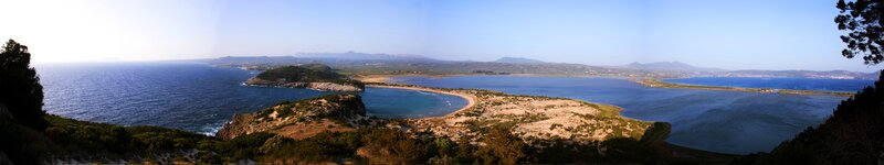 coastal landscape with bay and islands