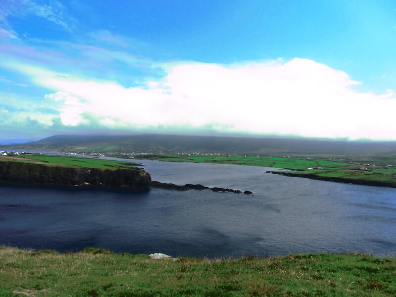 Coastal Landscape with Bay — Blue