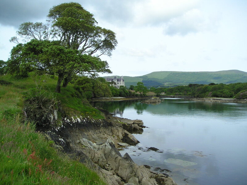 coastal landscape with castle