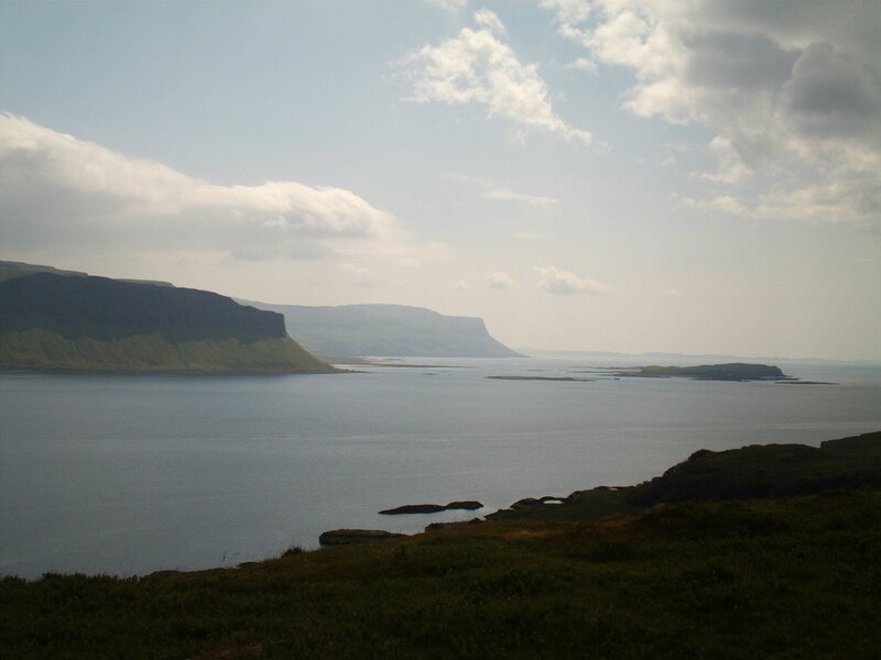 coastal landscape with cliffs