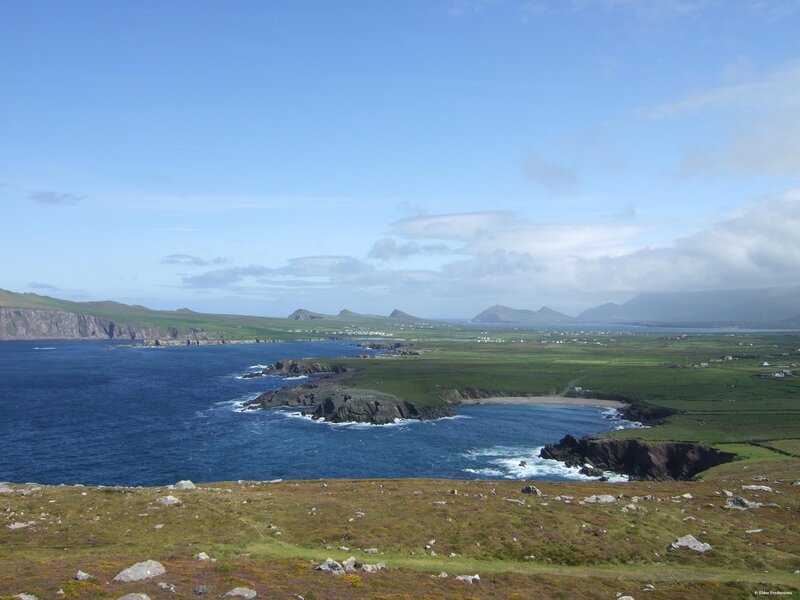 coastal landscape with cliffs and sea