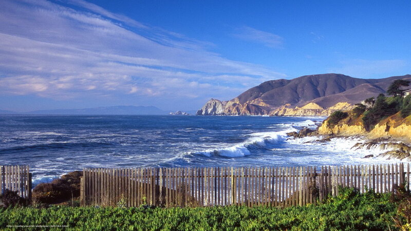 Coastal Landscape with Fence