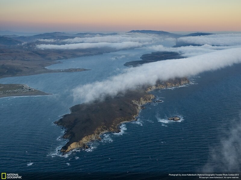 Coastal Landscape with Fog — Blue