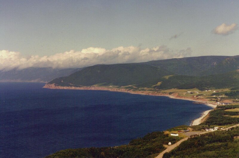 Coastal Landscape with Hills — Blue, Serene, Afternoon