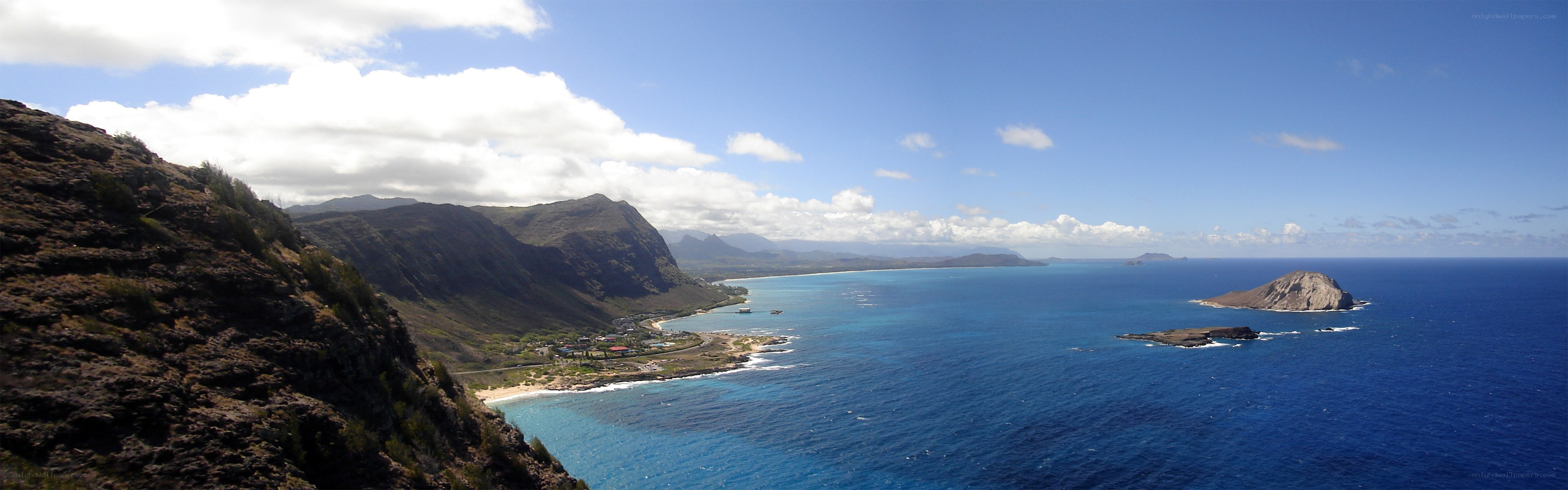 coastal landscape with island