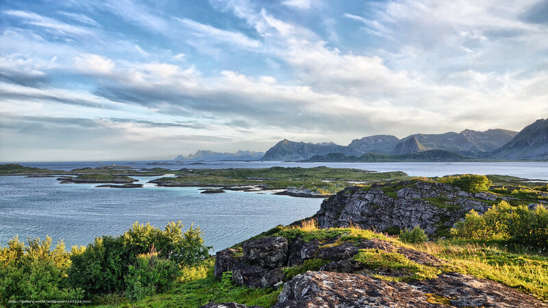 coastal landscape with islands