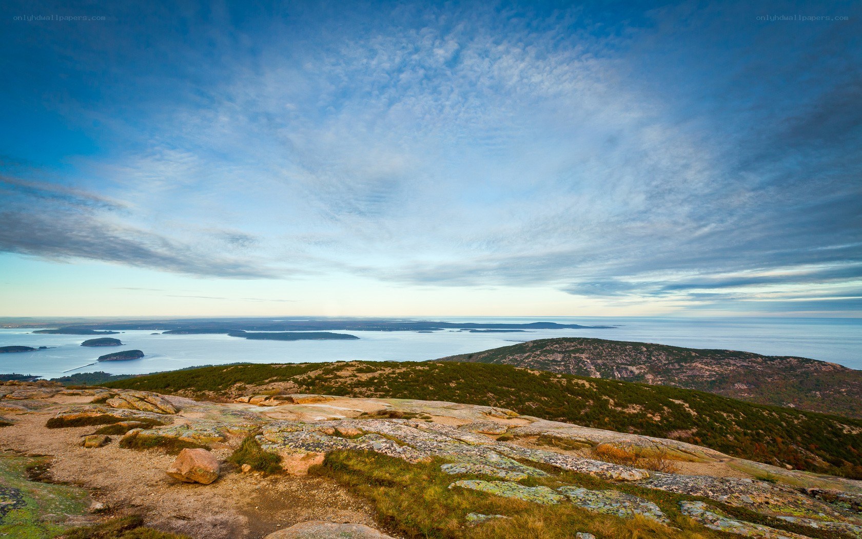 coastal landscape with islands