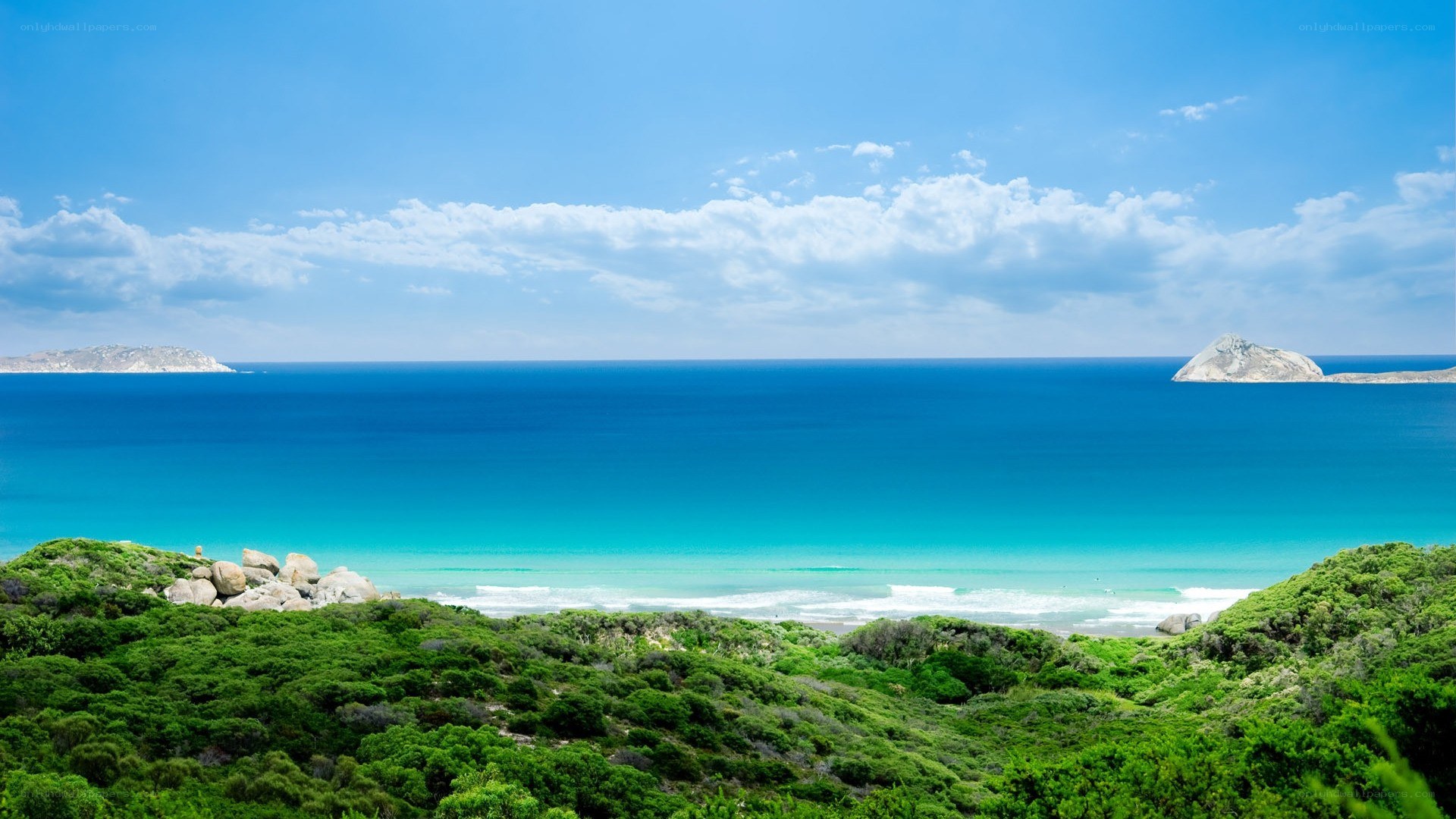 Coastal landscape with islands