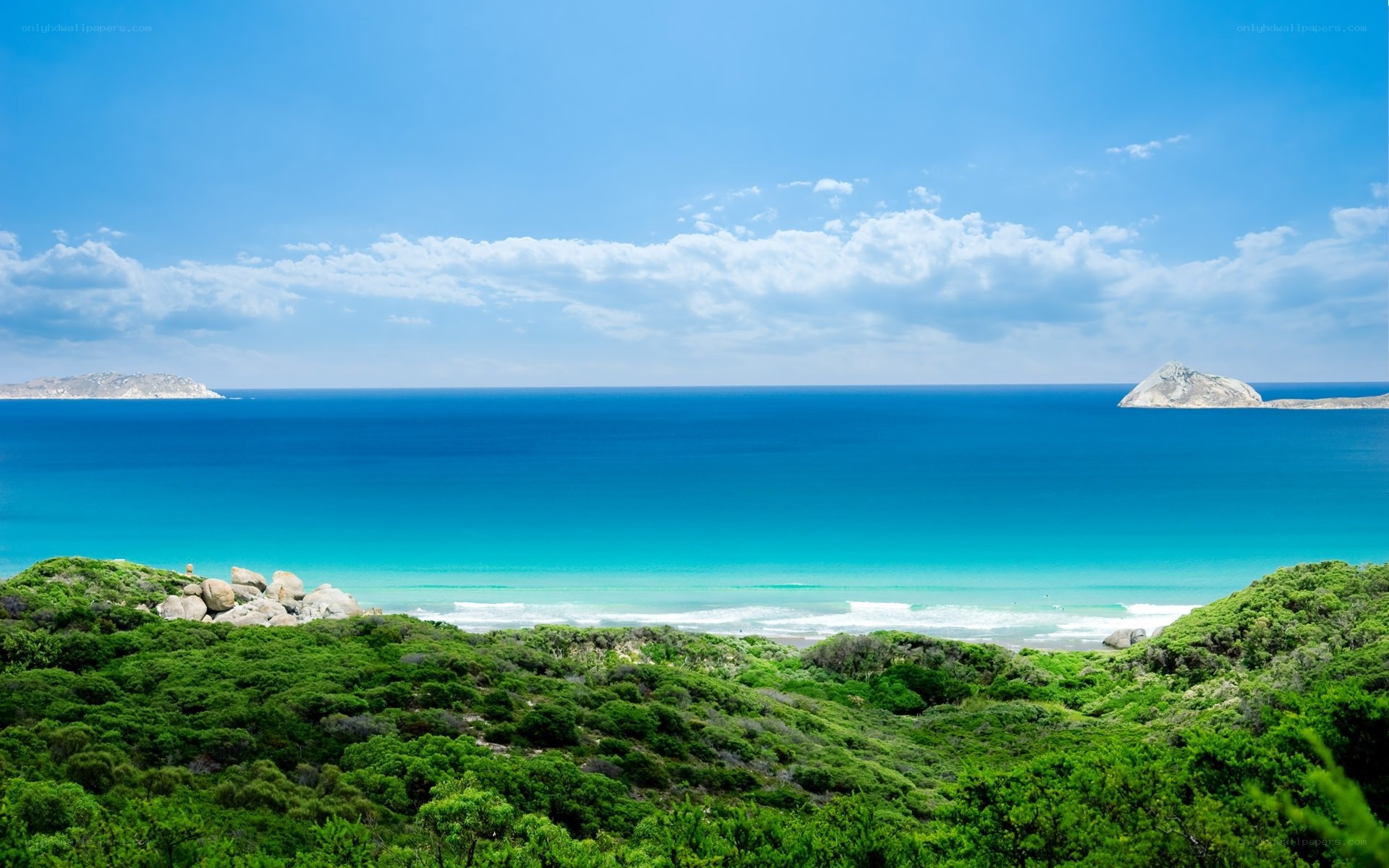 Coastal landscape with islands