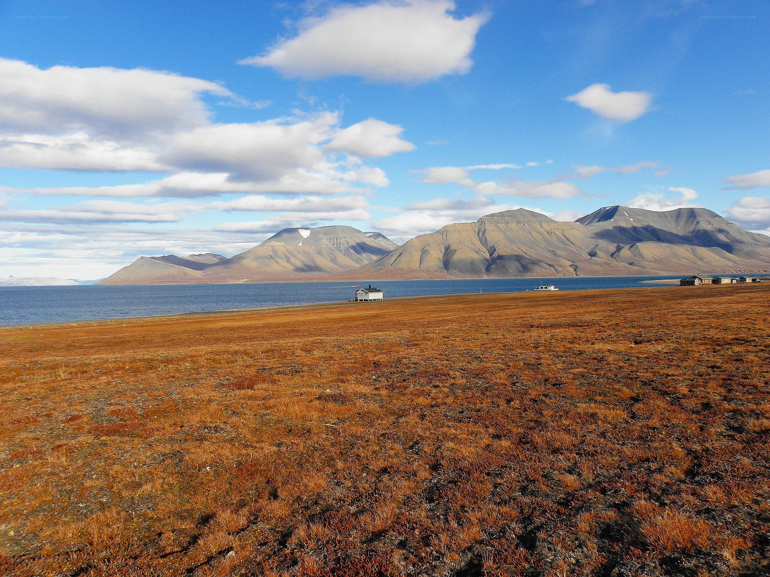 Coastal landscape with mountains