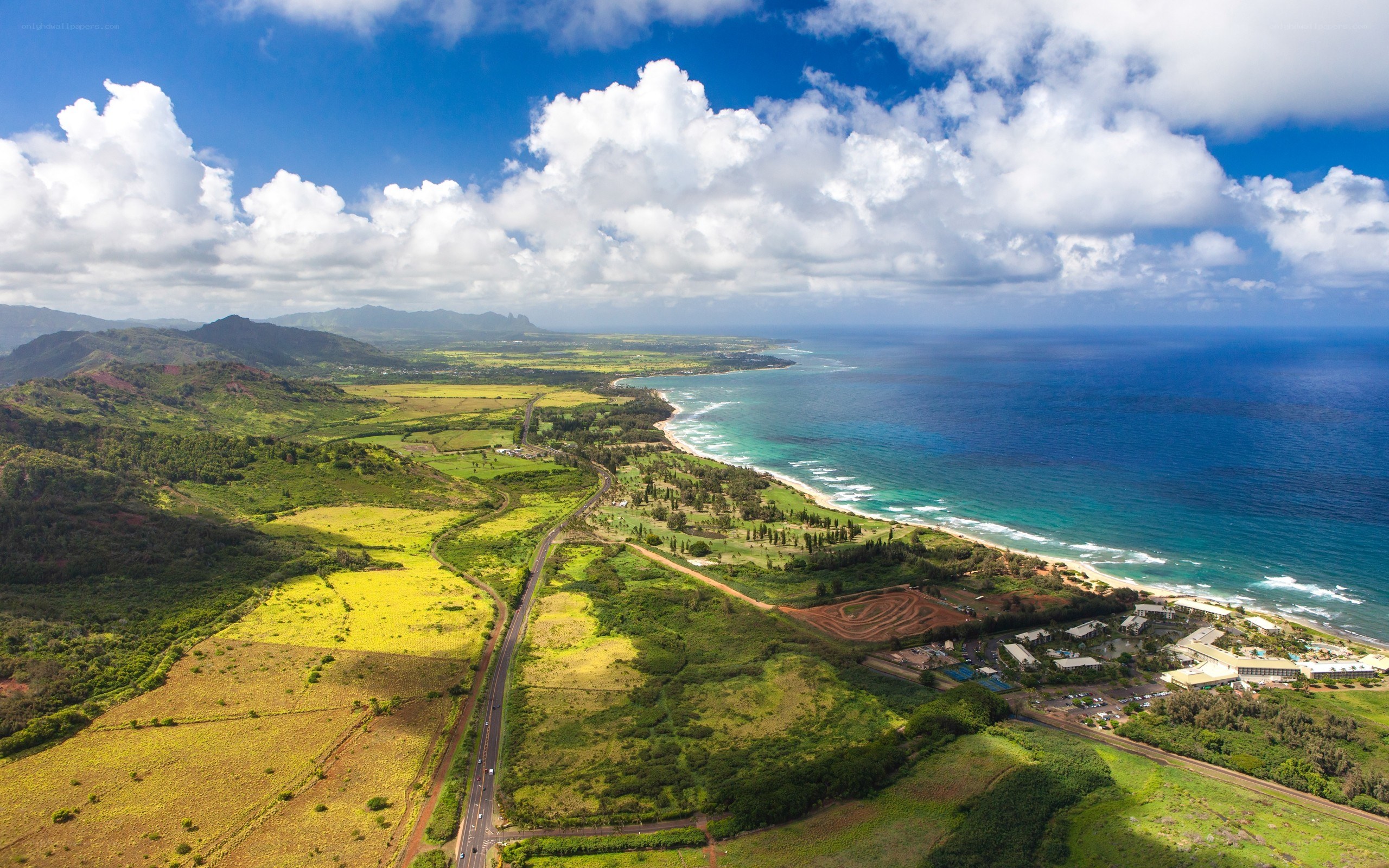 coastal landscape with ocean view