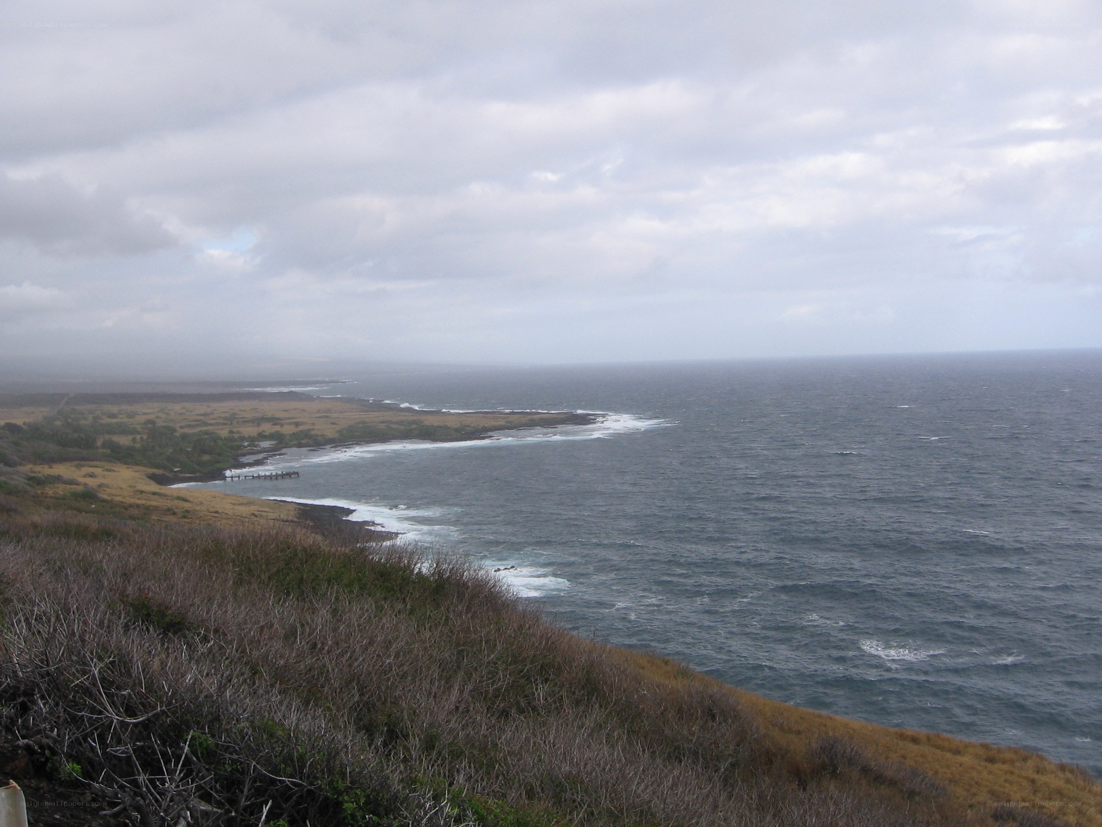 coastal landscape with ocean view