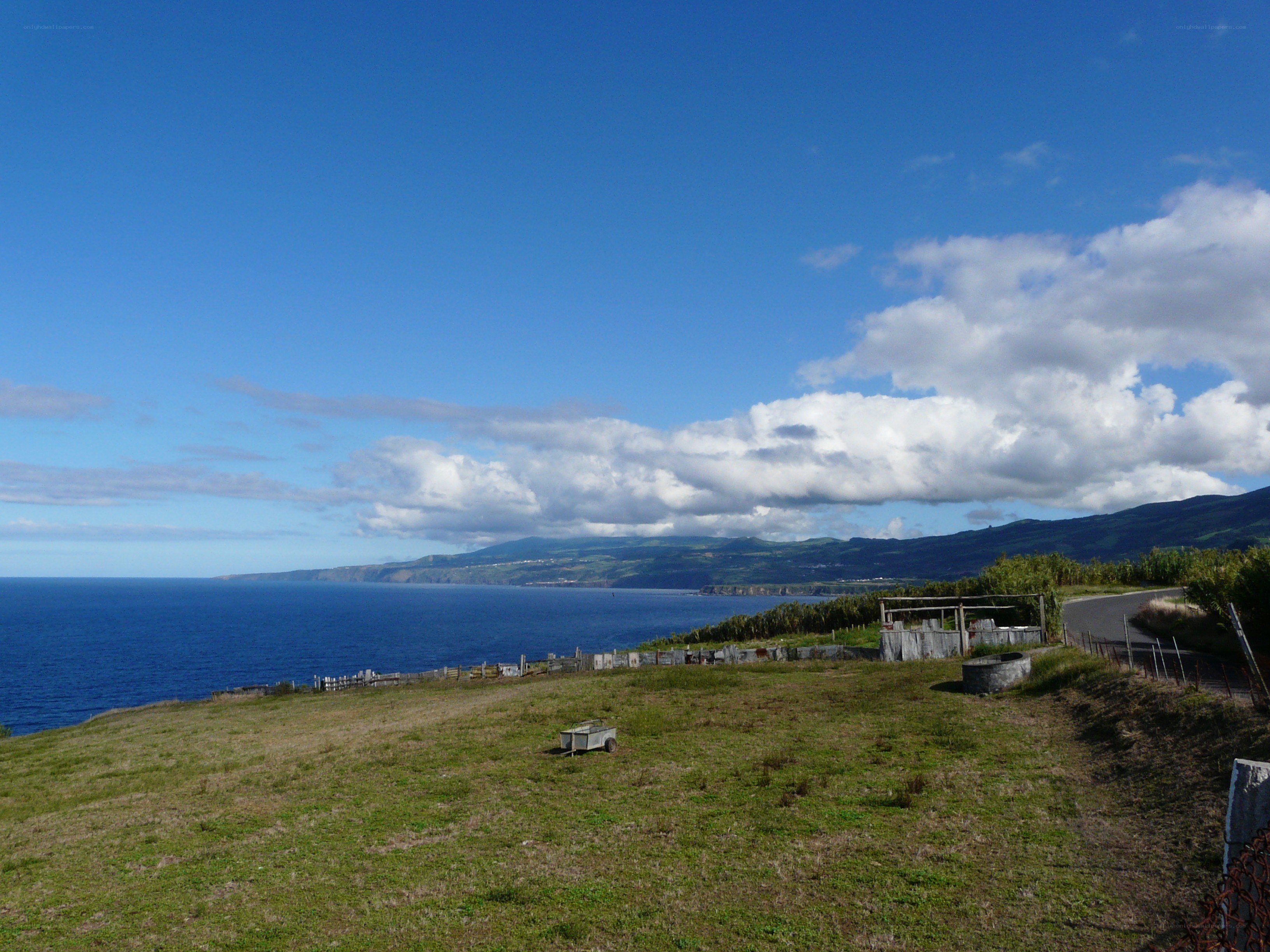 coastal landscape with ocean view