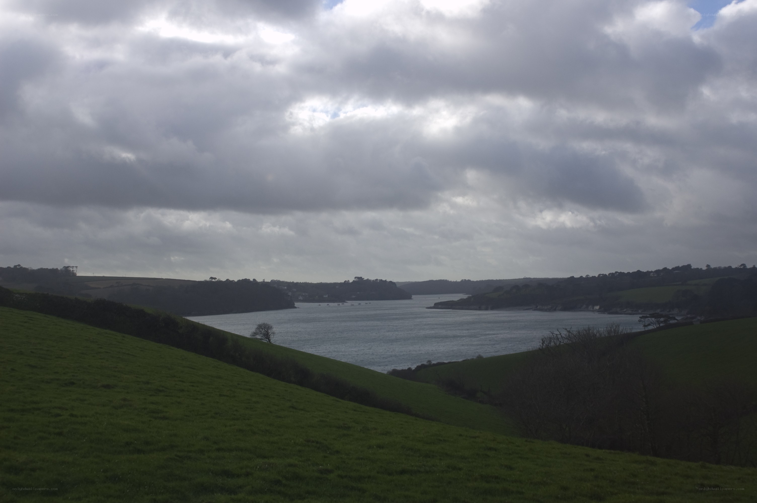 coastal landscape with river