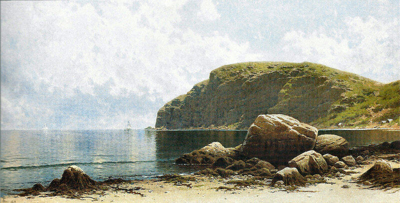 Coastal Landscape with Rocks — Blue