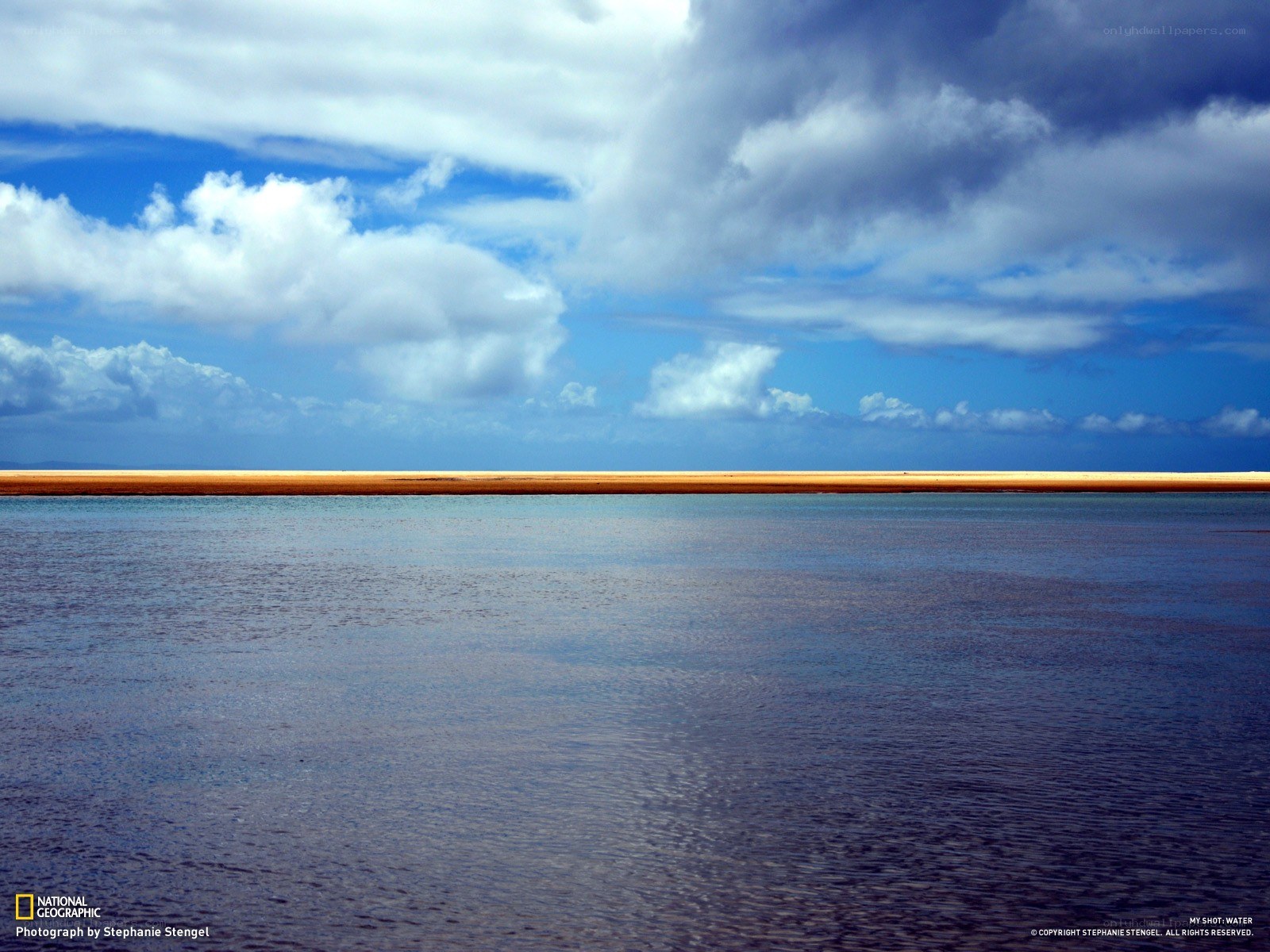 Coastal landscape with sandbar
