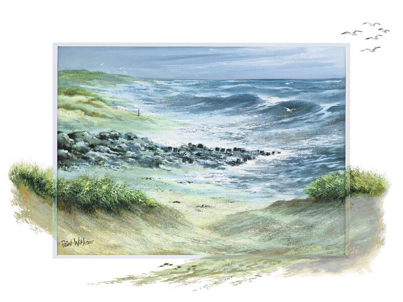 Coastal Landscape with Waves