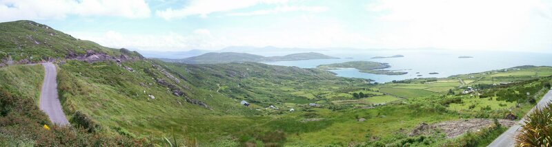 coastal landscape with winding road